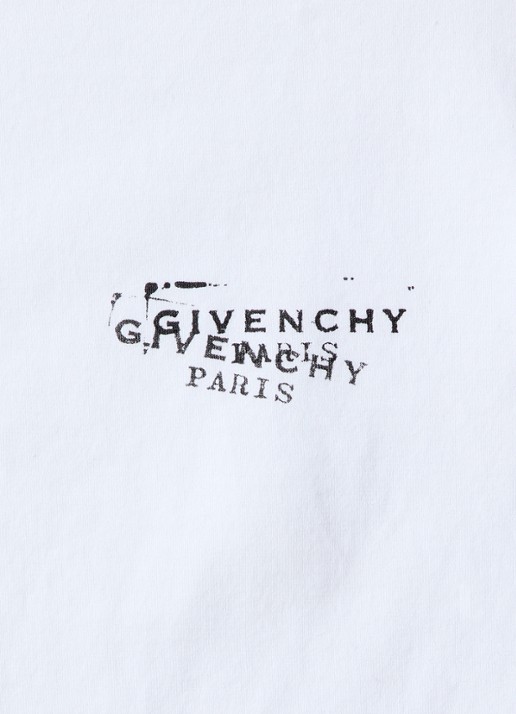 Givenchy T-shirt met logo- en backprint - detail 3 wit