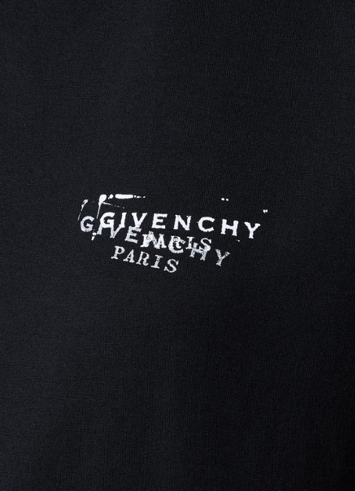 Givenchy T-shirt met logo- en backprint - detail 4 zwart