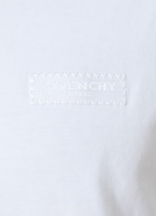 Givenchy T-shirt met logo - detail 4 wit