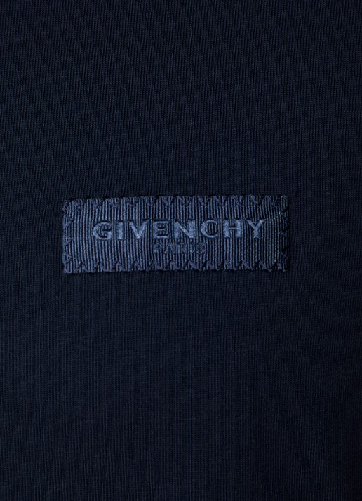 Givenchy T-shirt met logo - detail 4 donkerblauw