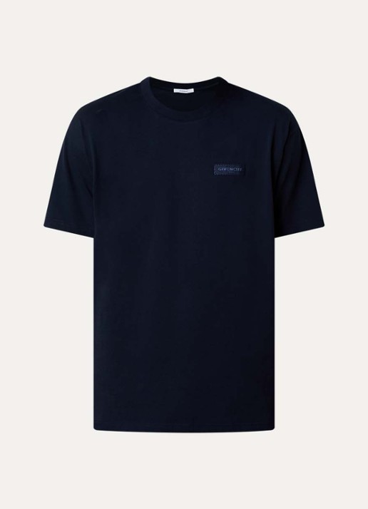 Givenchy T-shirt met logo - voorkant donkerblauw