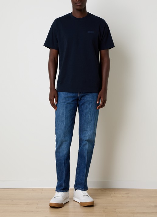 Givenchy T-shirt met logo - voorkant 2 donkerblauw