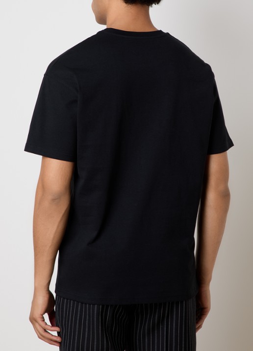 Givenchy T-shirt met logoborduring - achterkant 3 zwart