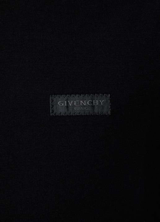Givenchy T-shirt met logoborduring - detail 3 zwart