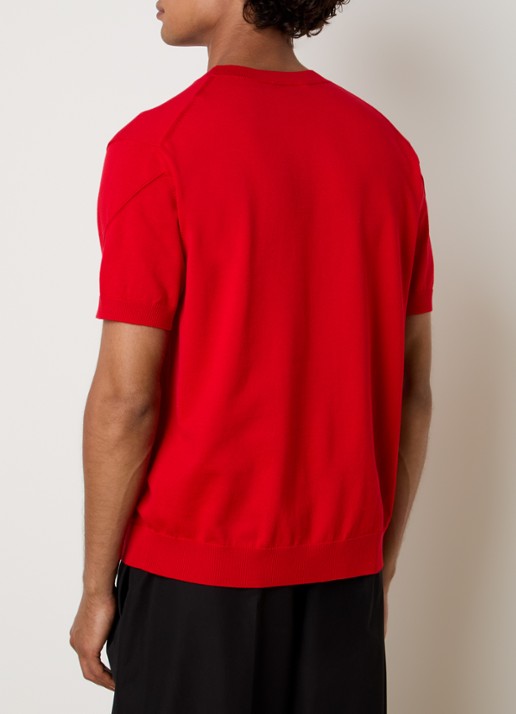 Givenchy T-shirt met logoborduring - achterkant 5 rood