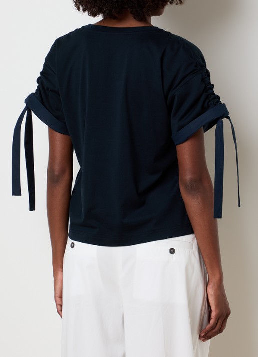 Givenchy T-shirt met logoborduring - achterkant 5 donkerblauw