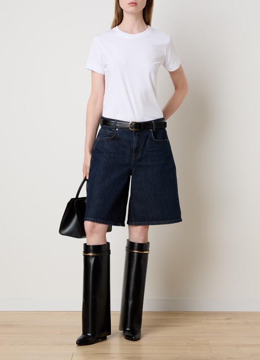 Givenchy T-shirt met logoborduring - voorkant 4 wit