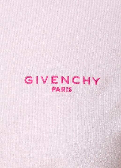 Givenchy T-shirt met logoborduring - detail 2 lichtroze