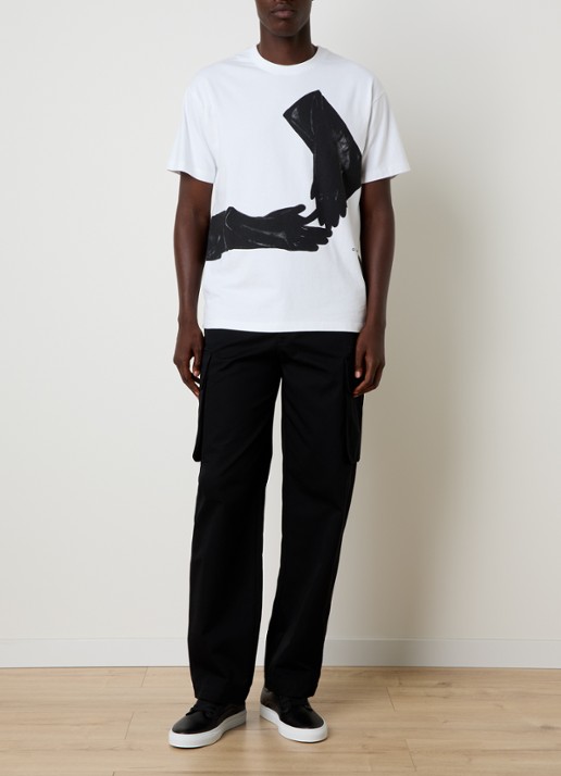 Givenchy T-shirt met print en logo - voorkant 3 wit