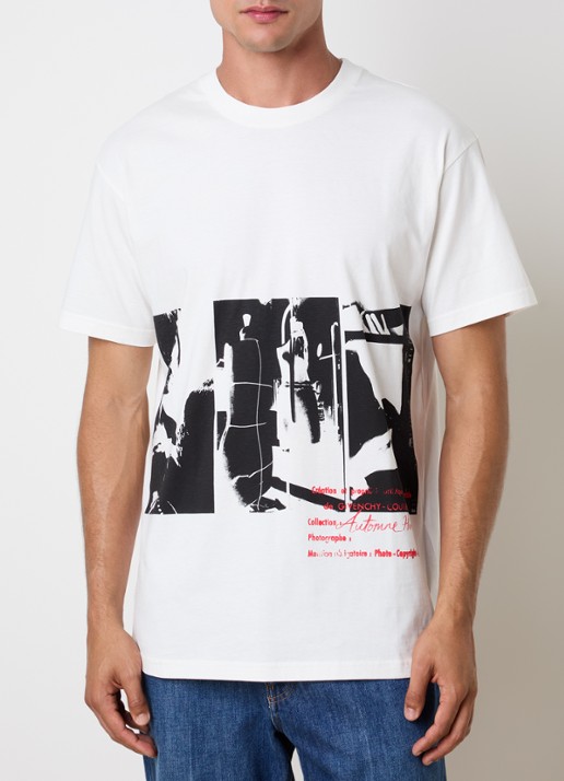 Givenchy T-shirt met print - detail 3 gebroken wit