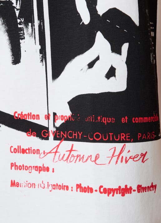 Givenchy T-shirt met print - detail 4 gebroken wit
