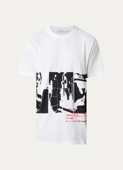Givenchy T-shirt met print - voorkant gebroken wit