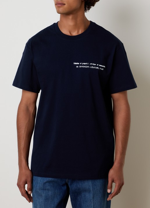 Givenchy T-shirt met print - achterkant 3 donkerblauw