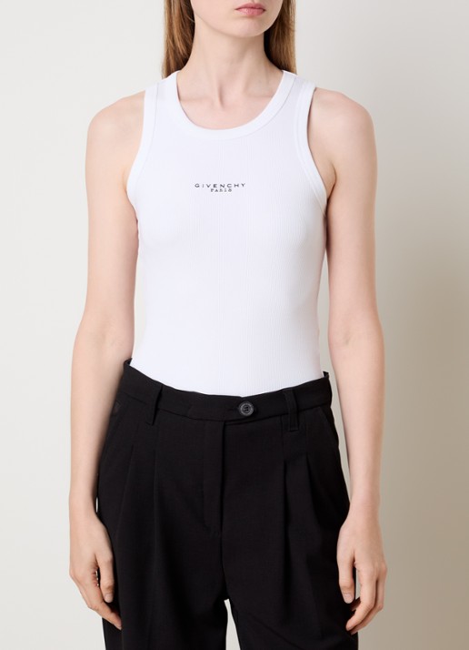 Givenchy Tanktop met logo - detail 3 wit
