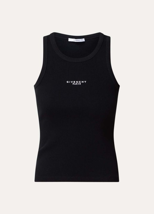 Givenchy Tanktop met logoprint - voorkant 2 zwart