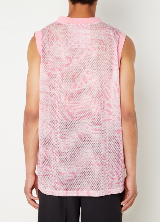 Givenchy Tanktop met V-hals en mesh  - achterkant 5 roze