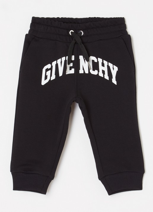 Givenchy Tapered fit joggingbroek met logoprint - voorkant zwart