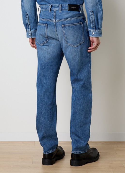 Givenchy Tapered jeans met medium wassing - achterkant 3 indigo