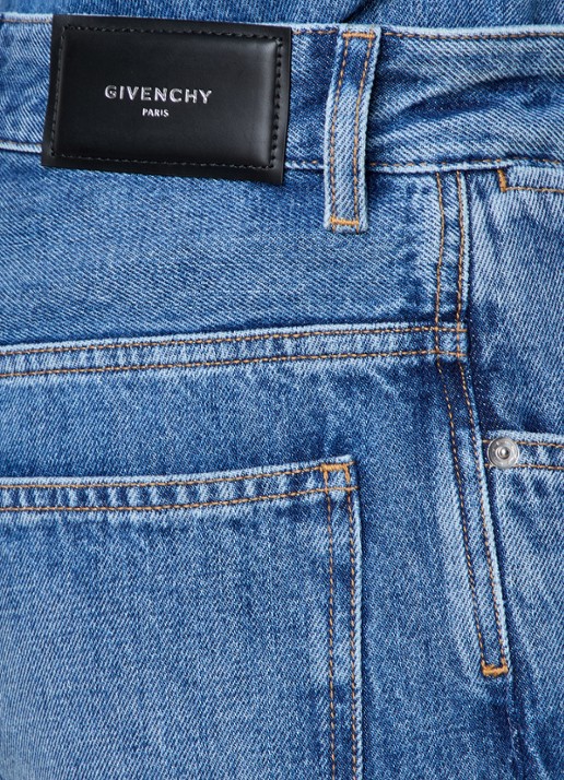 Givenchy Tapered jeans met medium wassing - detail 6 indigo