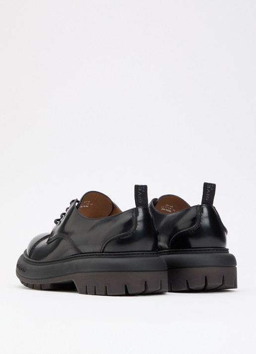 Givenchy Veterschoen van leer met logo - achterkant 6 zwart