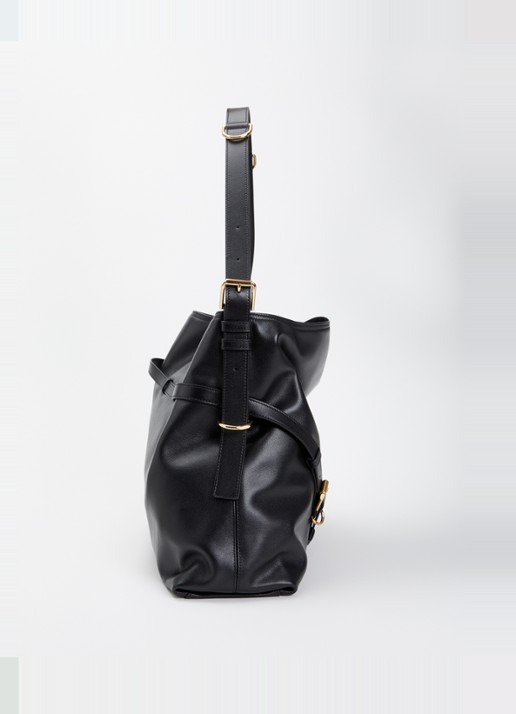 Givenchy Voyou Large schoudertas van kalfsleer met verstelbare schouderriem - detail 3 zwart