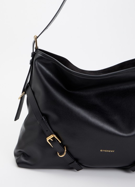 Givenchy Voyou Large schoudertas van kalfsleer met verstelbare schouderriem - detail 4 zwart