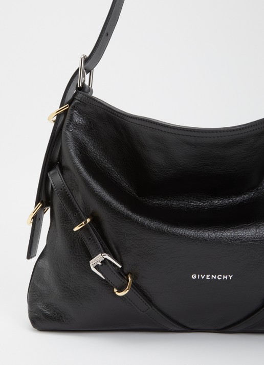 Givenchy Voyou Medium schoudertas van kalfsleer - detail 3 zwart