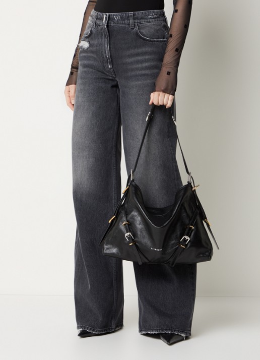Givenchy Voyou Medium schoudertas van kalfsleer - voorkant 7 zwart