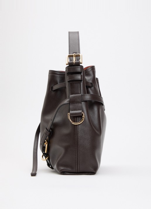 Givenchy Voyou Small schoudertas van kalfsleer - detail 3 chocoladebruin
