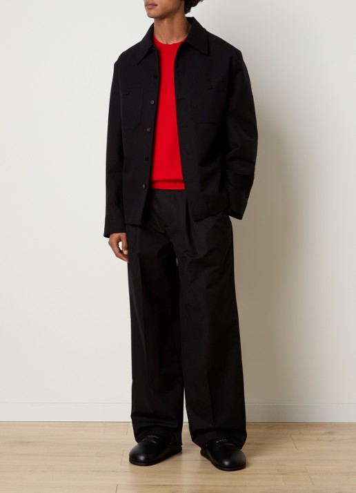 Givenchy Wide fit pantalon met steekzakken - voorkant 6 zwart