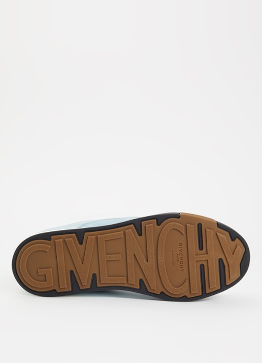 Givenchy Yard Court sneaker van kalfsleer met nubuck details en logo - detail 5 lichtblauw