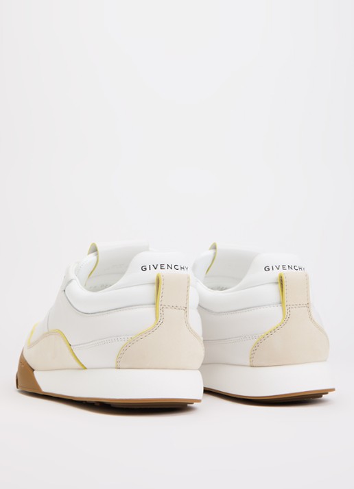 Givenchy Yard Court sneaker van kalfsleer met nubuck details - achterkant wit
