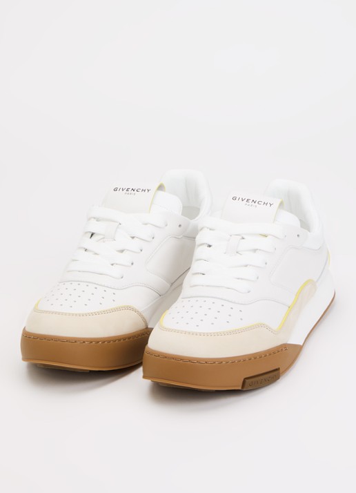 Givenchy Yard Court sneaker van kalfsleer met nubuck details - detail 3 wit