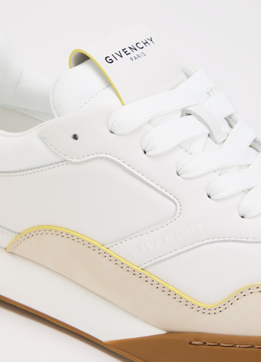 Givenchy Yard Court sneaker van kalfsleer met nubuck details - detail 6 wit