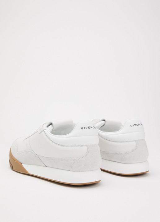 Givenchy Yard sneaker van kalfsleer met details van suède - achterkant 3 wit