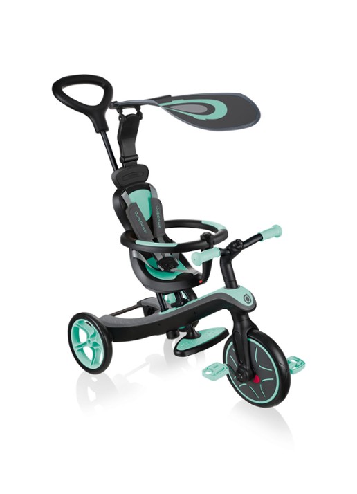 Globber Loopfiets Trike Explorer 4 in 1 - voorkant 6 mint