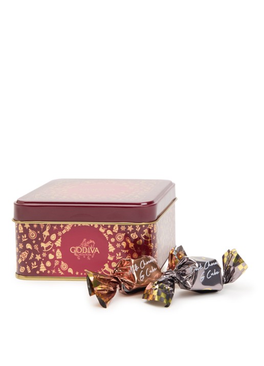 Godiva Holiday chocolade bonbons in geschenkblik 98 gram - voorkant undefined