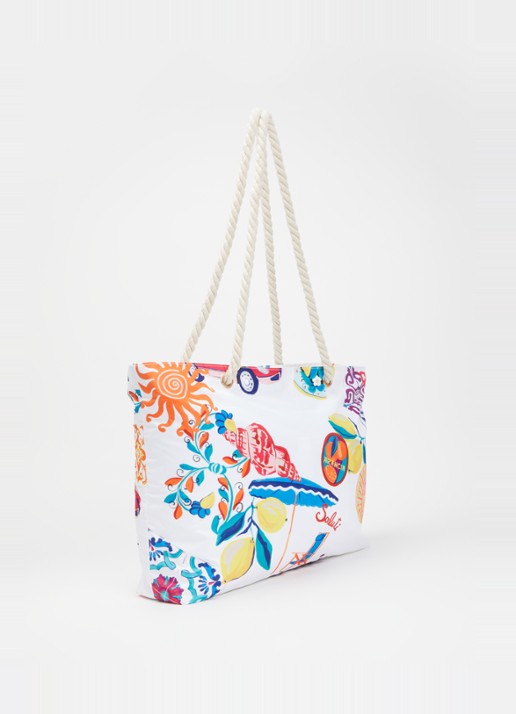 Goldbergh Angela shopper met print - achterkant 5 wit
