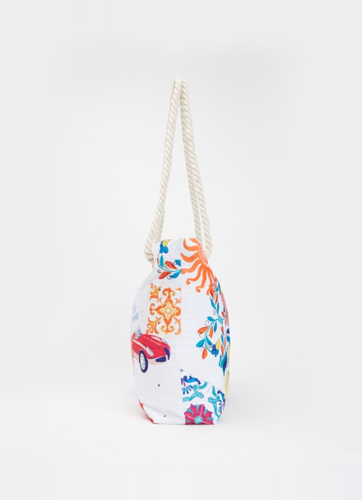 Goldbergh Angela shopper met print - detail 2 wit