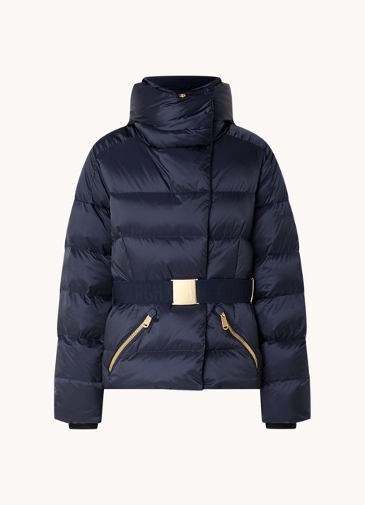 Goldbergh Bea ski-jas met ceintuur en ritszakken - voorkant 5 donkerblauw