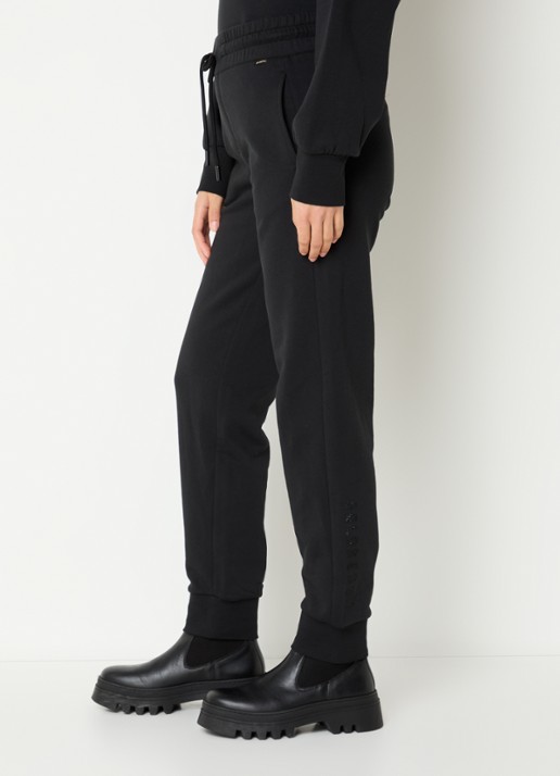 Goldbergh Bright joggingbroek in  katoenblend met steekzakken - detail 3 zwart