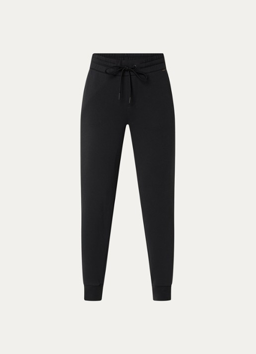 Goldbergh Bright joggingbroek in  katoenblend met steekzakken - voorkant 4 zwart