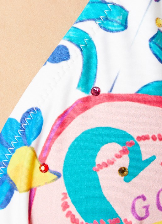 Goldbergh Caprella triangel bikinitop met uitneembare vulling - detail 2 gebroken wit