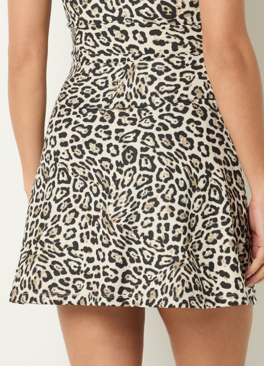 Goldbergh Cat mini broekrok met panterprint - achterkant 5 beige