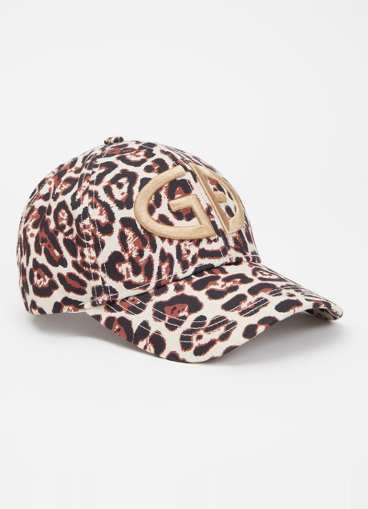 Goldbergh Caterina pet met logoborduring en panterprint