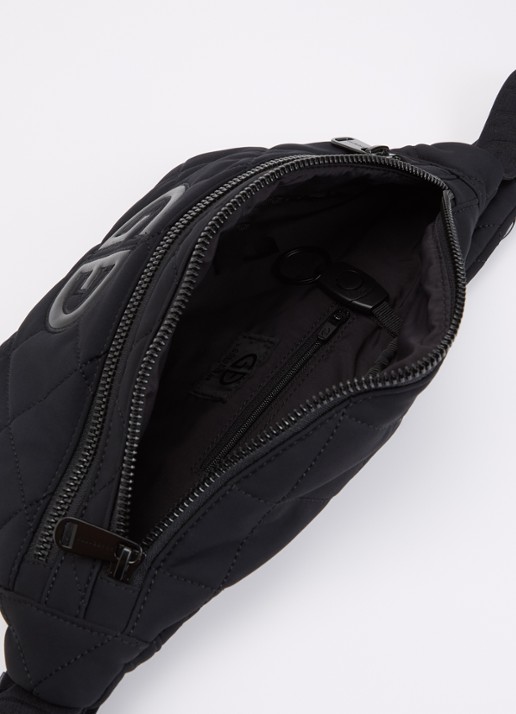 Goldbergh Col heuptas met quilt patroon - detail zwart