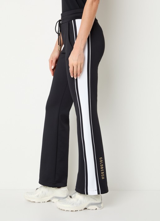 Goldbergh Elio high waist flared joggingbroek - detail 2 zwart