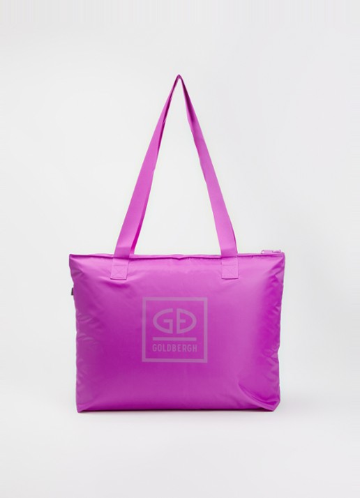 Goldbergh Famous shopper met logo - voorkant paars