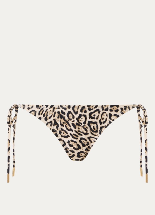 Goldbergh Froce bikinislip met panterprint - voorkant beige