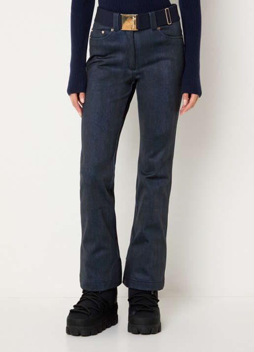 Goldbergh Fuji high waist flared fit skibroek met ritszakken